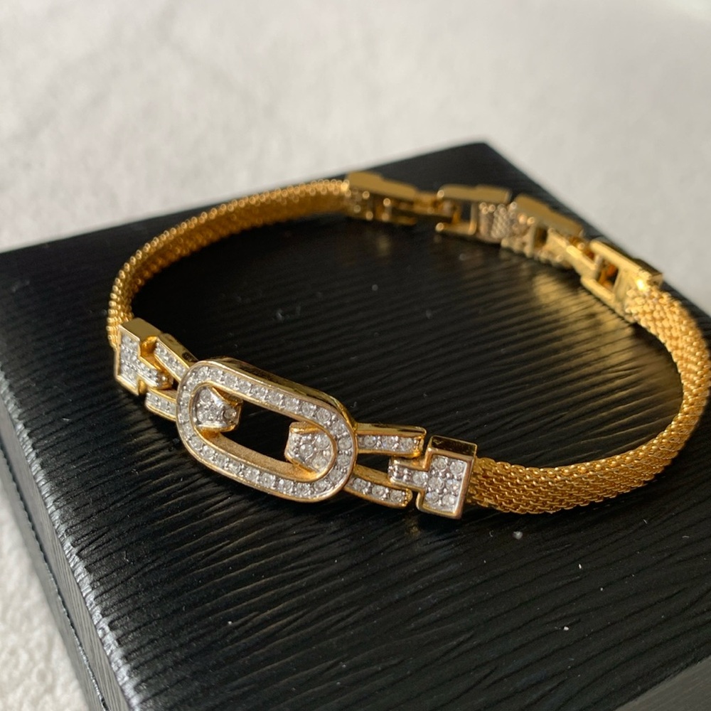Butler Gold Tone Bracelet with Crystals